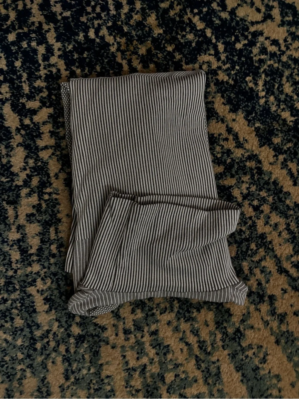 Athleta  Turtleneck Long-Sleeve Stripe Sweater - Light Gray worn once xs